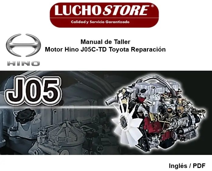 Manual de Taller Motor Hino J05C-TD Toyota Reparación