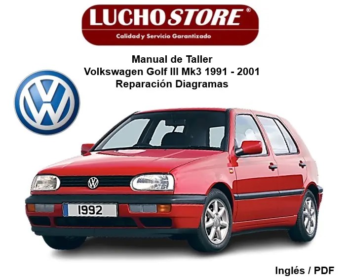 Manual de Taller Volkswagen Golf III Mk3 1991 - 2001 Reparación Diagramas