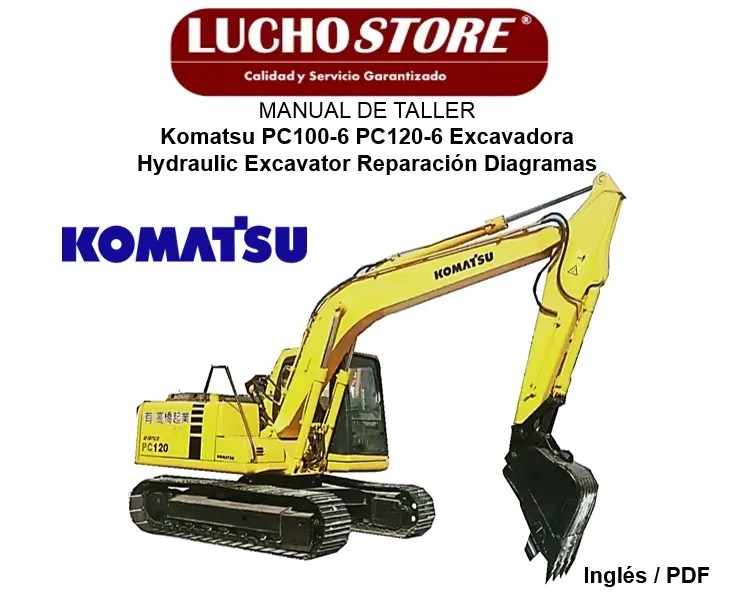 Manual de Taller Komatsu PC100-6 PC120-6 Excavadora Hydraulic Excavator ...