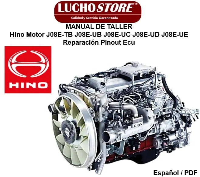 Manual de Taller Hino Motor J08E-TB J08E-UB J08E-UC J08E-UD J08E-UE  Reparación Pinout Ecu