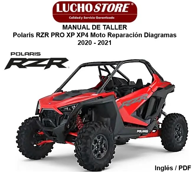 Manual de Taller Polaris RZR PRO XP XP4 Moto Reparación Diagramas 2020 - 2021