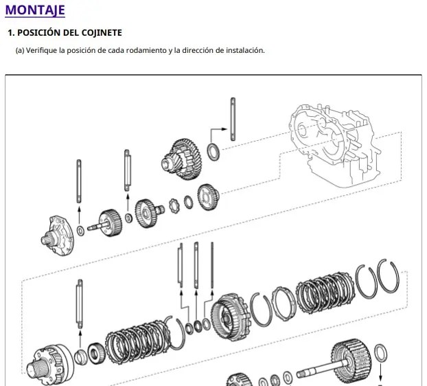 Manual de Taller Transmisión Toyota U341E Caja Automática Reparación ...