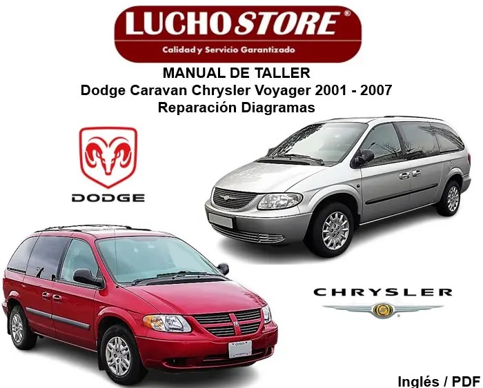 Manual de Taller Dodge Caravan Chrysler Voyager 2001 - 2007 Reparación Diagramas