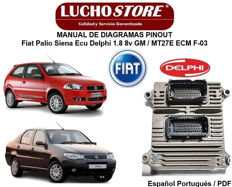 Manual de Diagramas Pinout Fiat Palio Siena Ecu Delphi 1.8 8v GM
