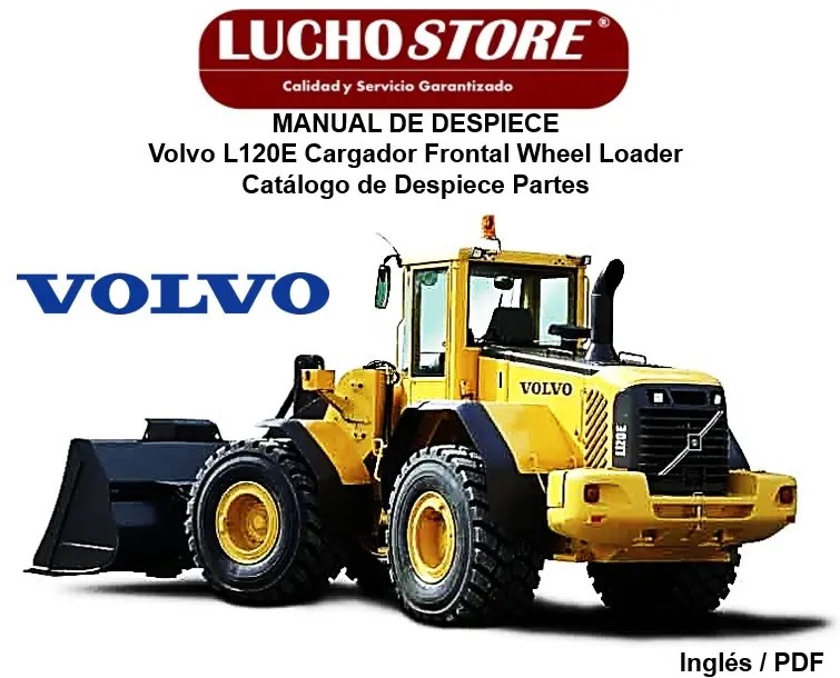 Volvo L120E Cargador Frontal Wheel Loader Manual Catálogo de Despiece Partes