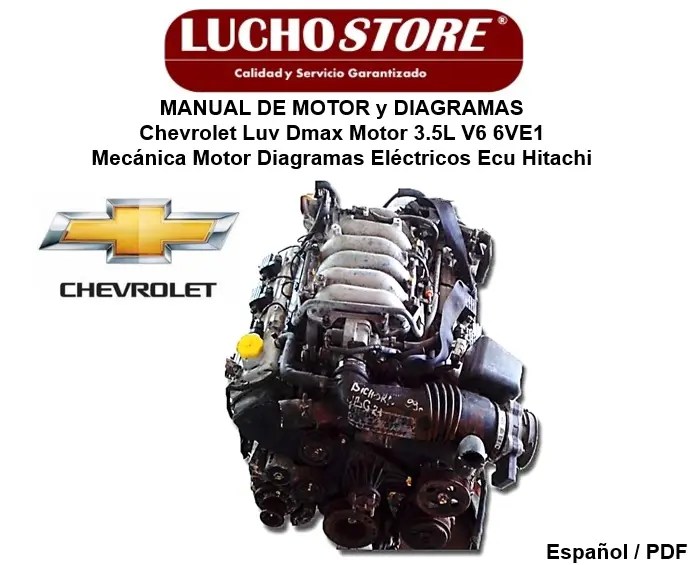 Chevrolet Luv Dmax Motor 3.5L V6 6VE1 Mecánica Motor Diagramas Eléctricos Ecu Hitachi