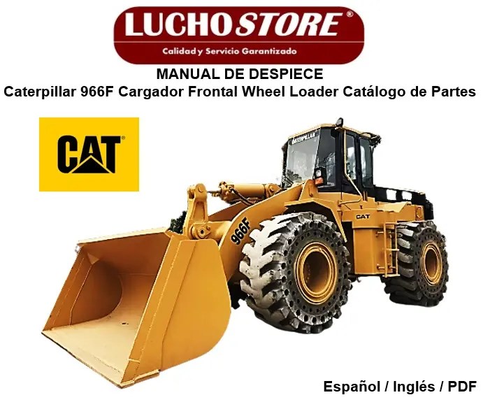 Caterpillar 966F Cargador Frontal Wheel Loader Manual de Despiece Catálogo de Partes
