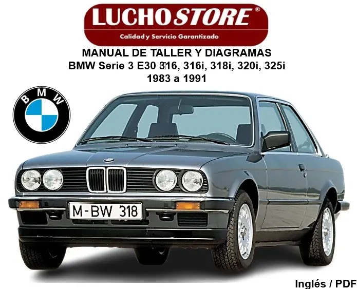 BMW Serie 3 Manual de Taller y Reparación E30  316, 316i, 318i, 320i, 325i Diagramas ECU 1983 a 1991