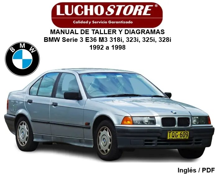 BMW Serie 3 Manual de Taller y Reparación E36  M3, 318i, 323i, 325i, 328i Diagramas ECU 1992 a 1998