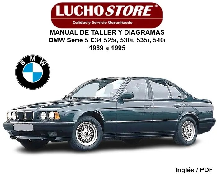 BMW Serie 5 Manual de Taller y Reparación E34 525i, 530i, 535i, 540i  Diagramas ECU 1989 a 1995
