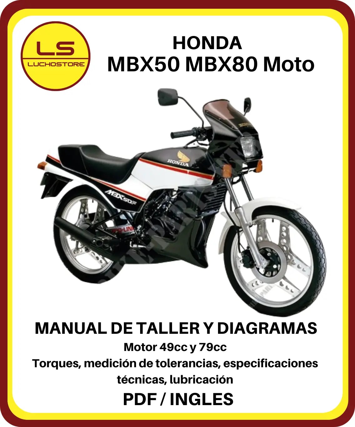 Honda MBX50 MBX80 Moto Manual de Taller y Diagramas