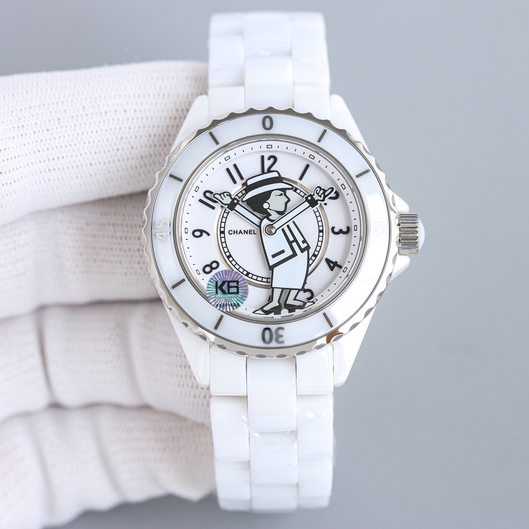 샤넬 J12 시계 화이트 오토메틱 38mm