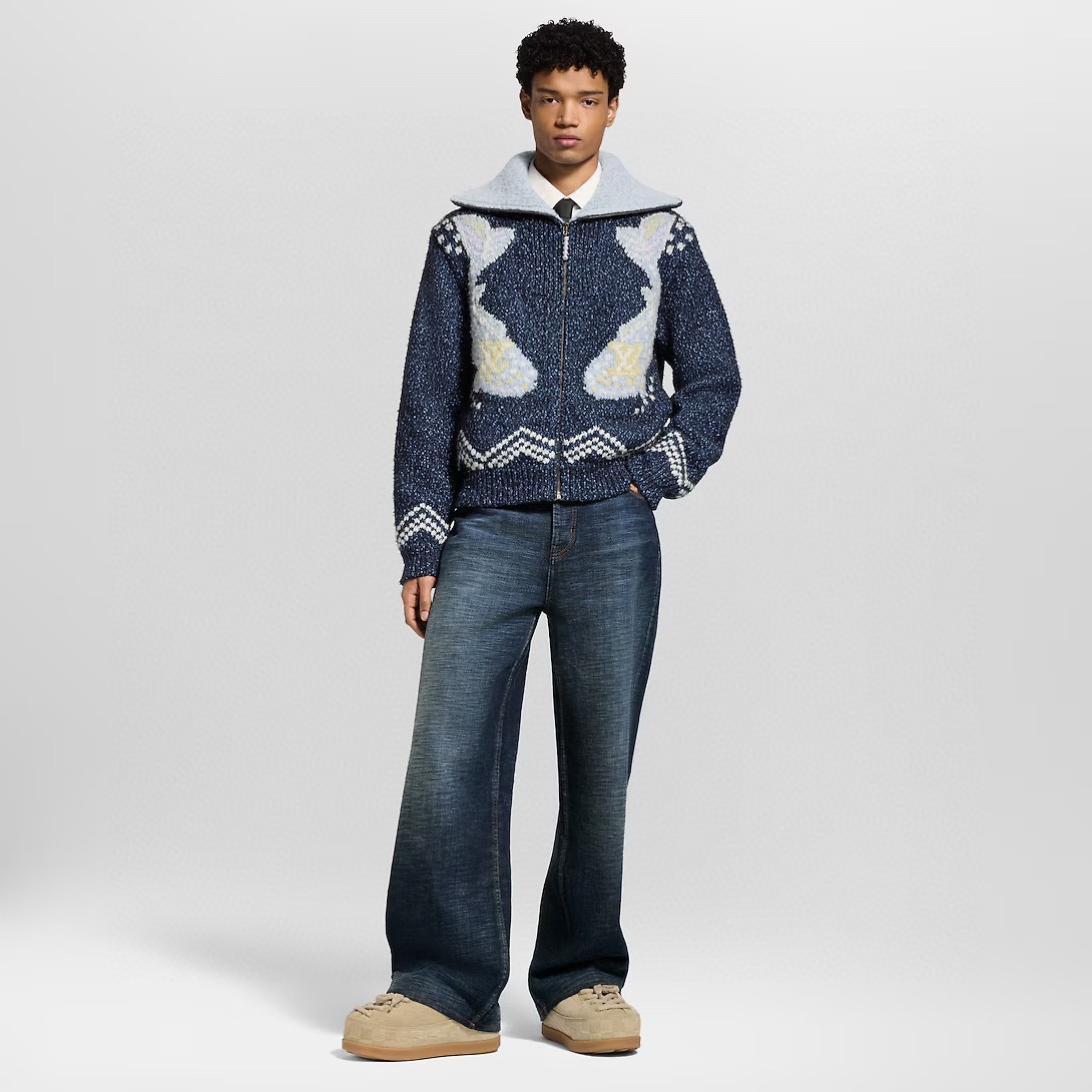 Alternative view of 루이비* 니트 집업 자켓 25FW RA1219