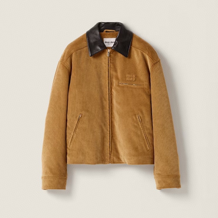미우미우 코듀로이 램스킨 자켓 25FW RA1230