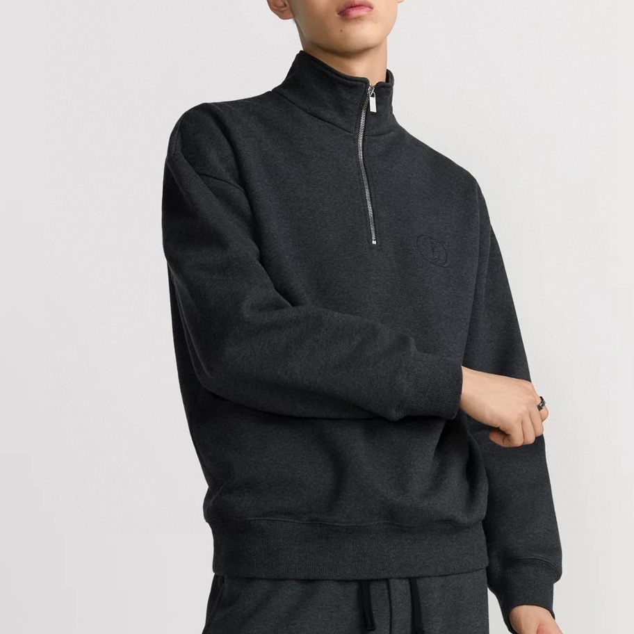 Alternative view of 디* 하프 집업 로고 스웨트 셔츠 25FW RA1280