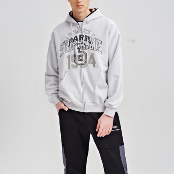 Alternative view of 슈프림 × MM6 메종 마르지엘라 위크7 지퍼 후드 스웨트셔츠 25FW RA7381