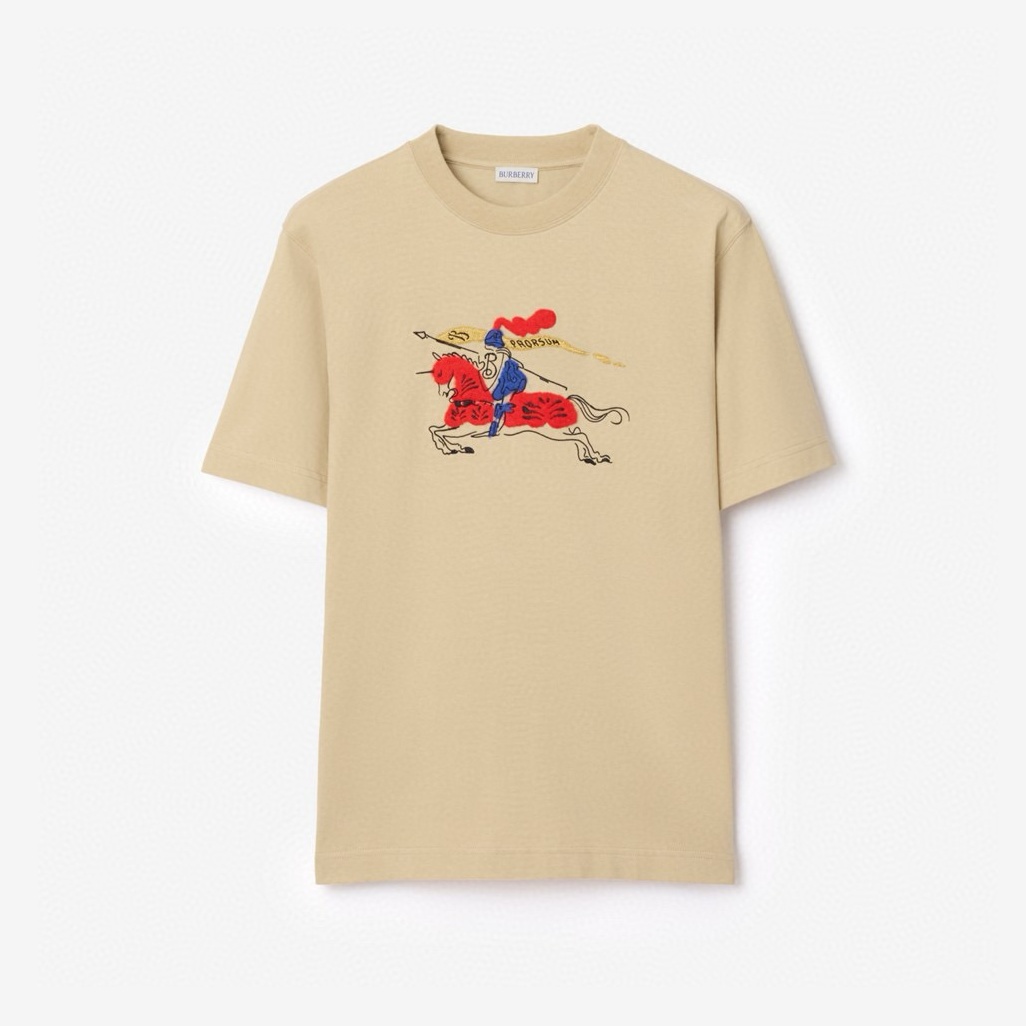 버버리 말 기사 자수 그래픽 반팔 티셔츠 26SS RA3810-3