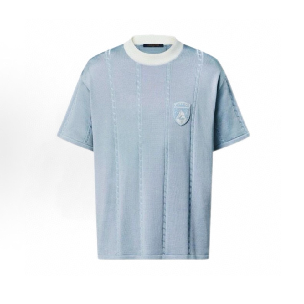 루이비* 실크 코튼 블렌드 반팔 티셔츠 26SS RA3820