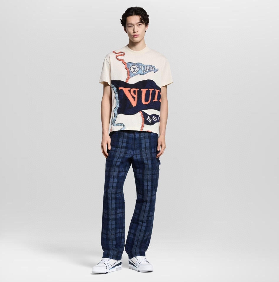 Alternative view of 루이비* Intarsia 그래픽 반팔 티셔츠 26SS RA3821