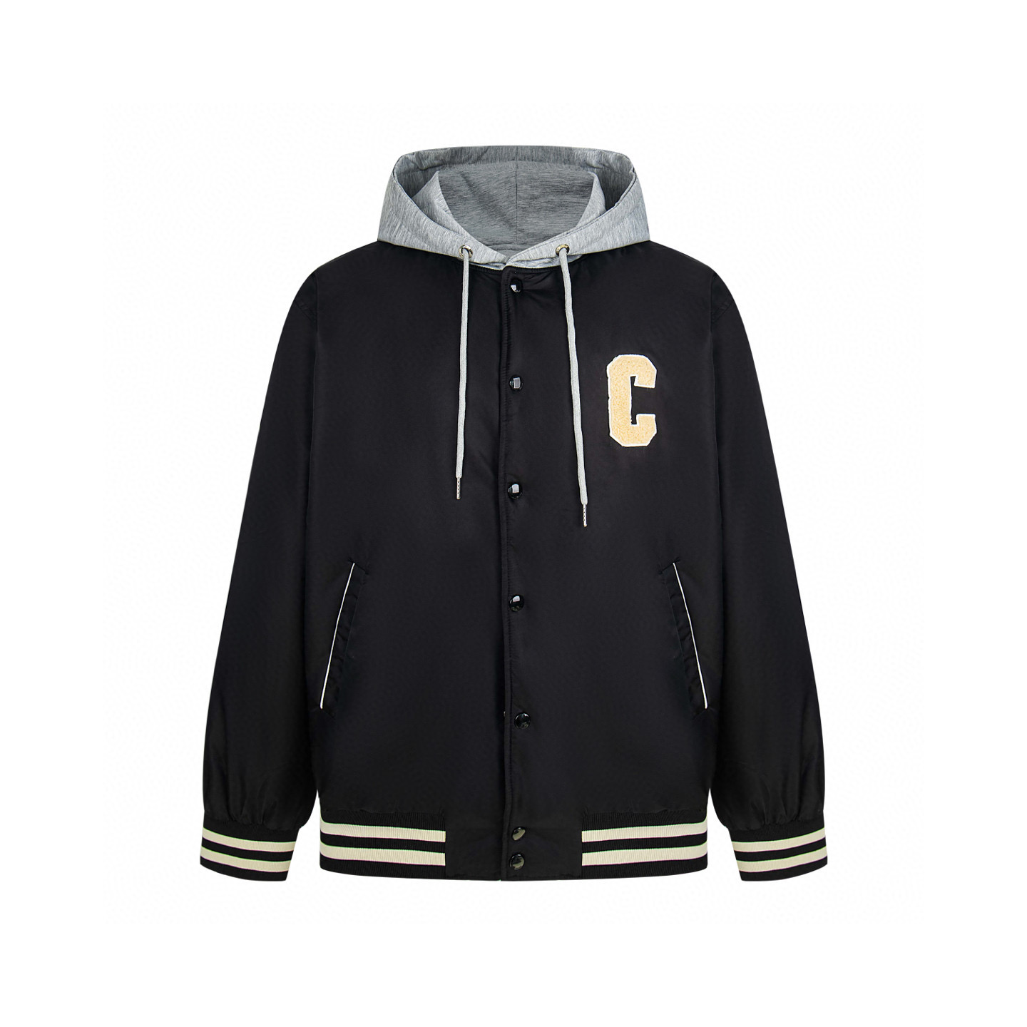 셀린* 23FW 후드 레이어드 바시티 패딩 자켓 Ceo223