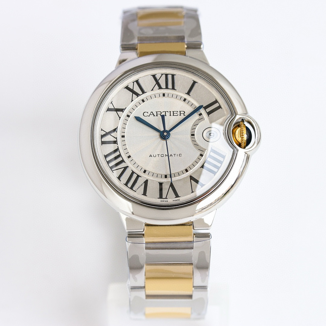 Alternative view of 까르띠에 발롱 블루 워치 40mm 오토메틱 콤비 W2BB0022