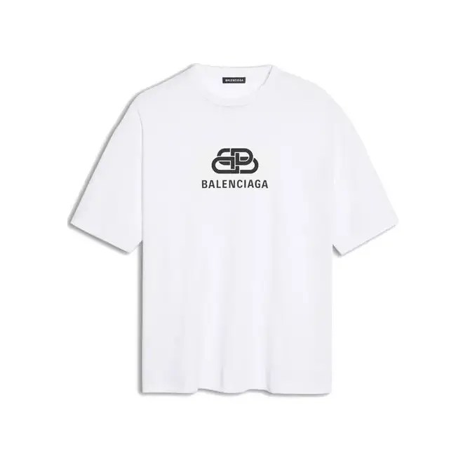 발렌시아가 BB 더블 B 로고 프린트 반팔 티셔츠 Ceo307-2