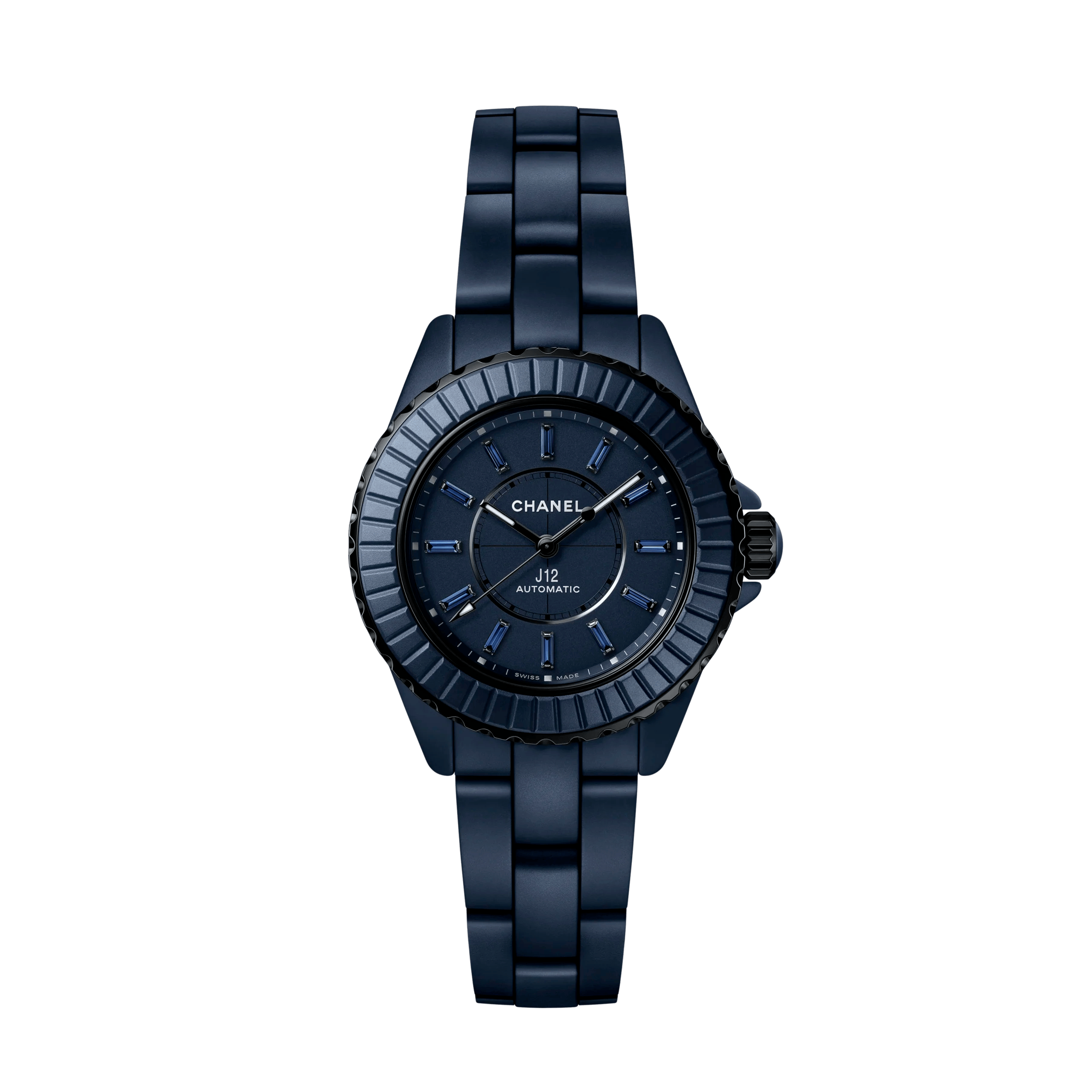 샤넬 J12 블루 세라믹 33mm 오토매틱 여성 워치