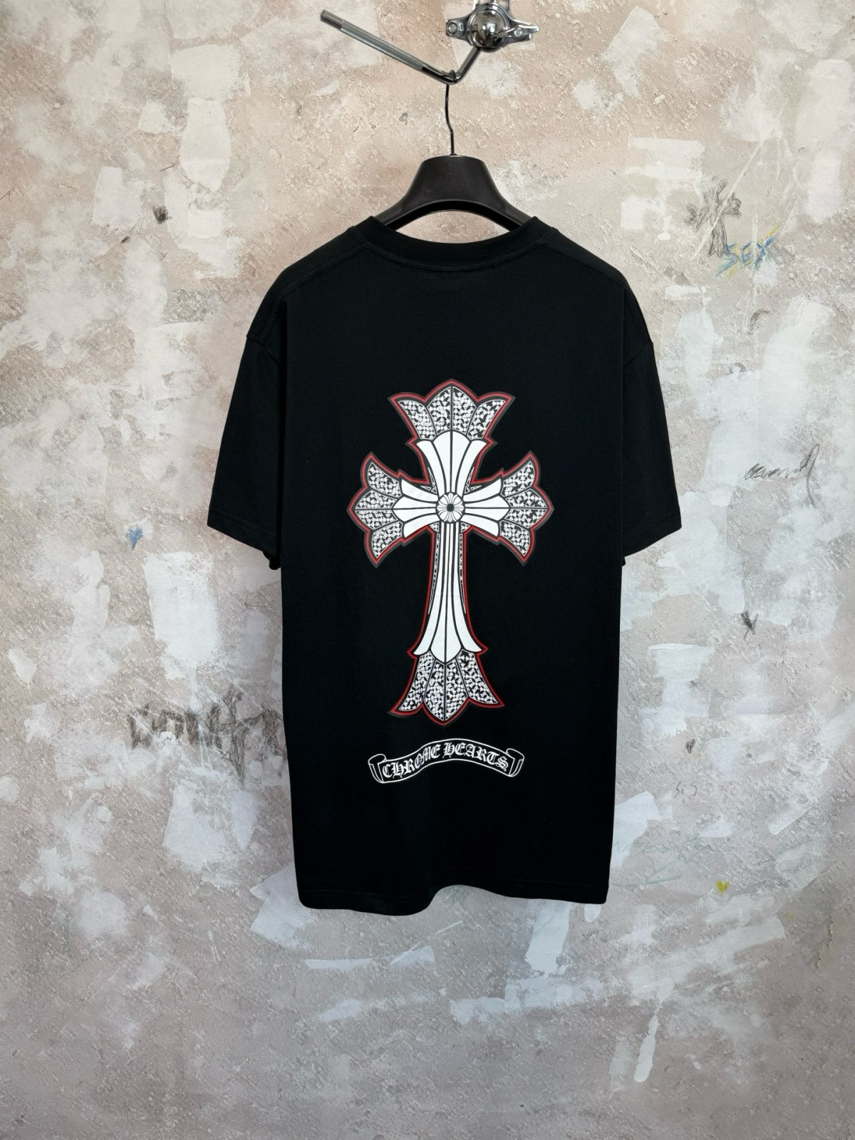 Alternative view of 크롬하* CH Vintage 더블 워터드롭 크로스 반팔 티셔츠 66ST503