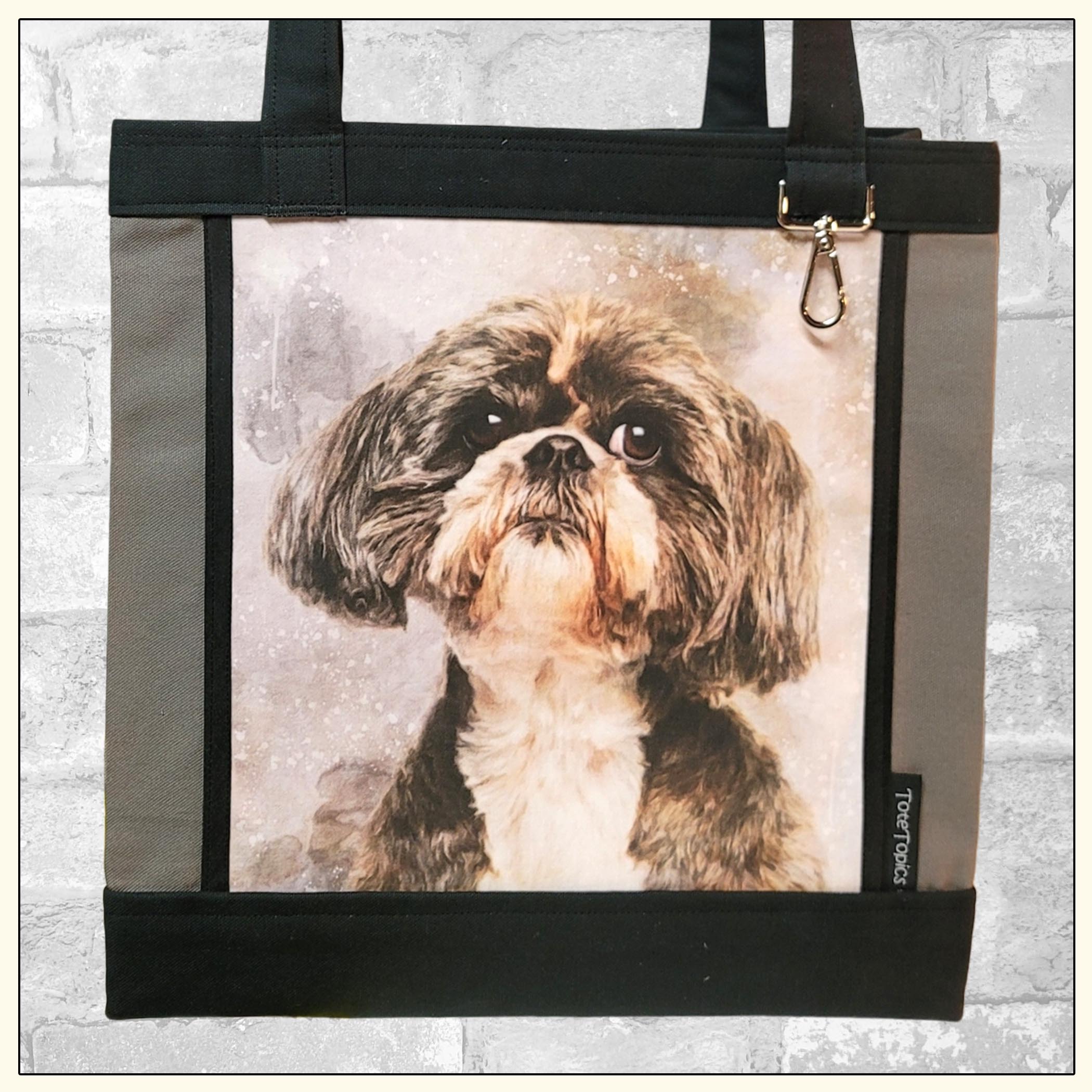 ToteTopics: Premium Dog Shih Tzu Gry