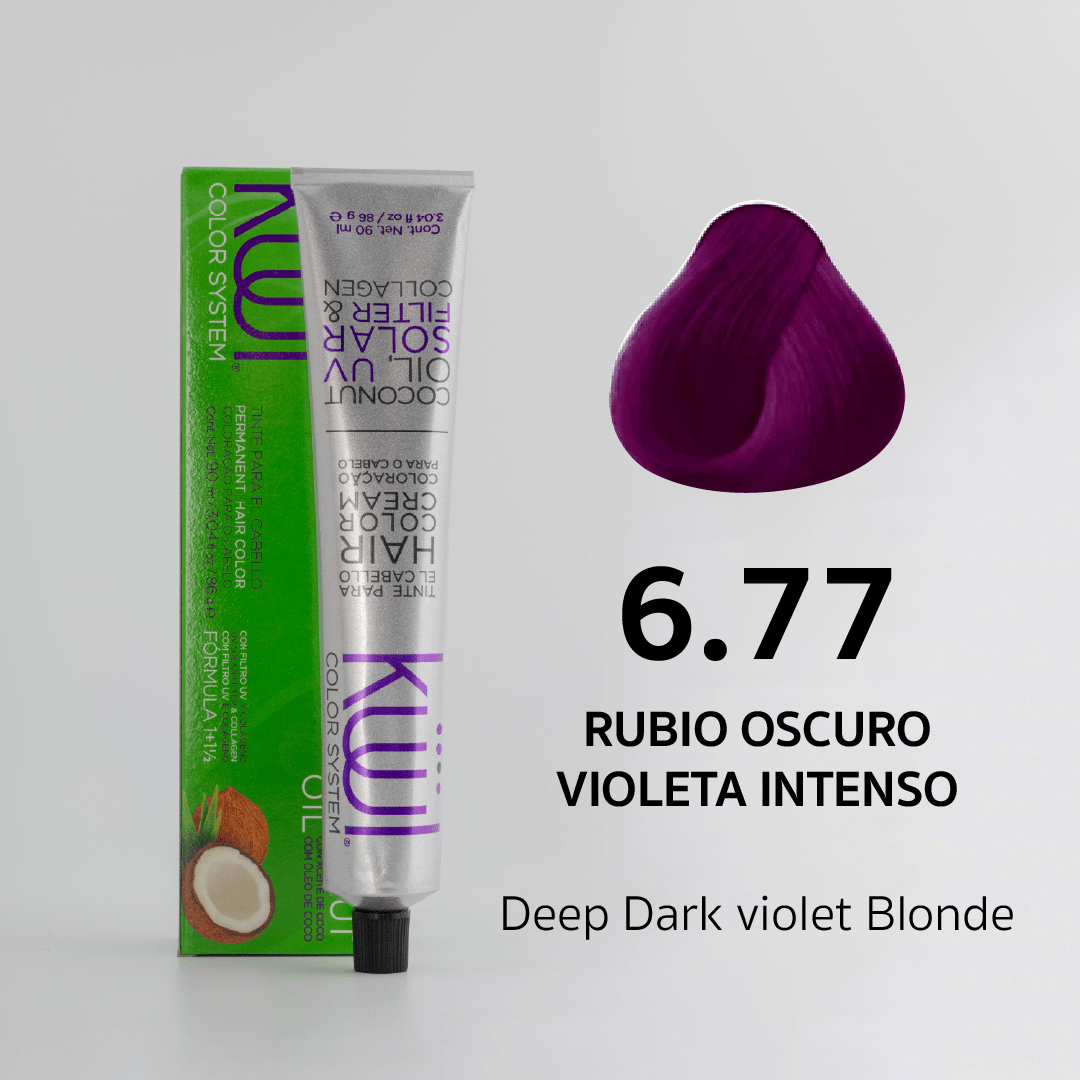 6.77 Rubio Oscuro Violeta Intenso - Deep Dark Violet Blonde Kuul Color