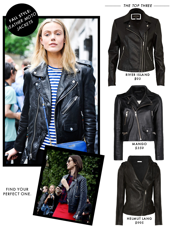 TOP THREE BLACK LEATHER MOTO JACKETS Luella & June