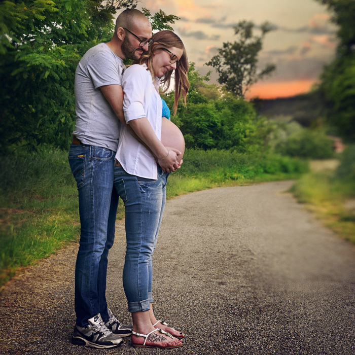 fotografie maternity all'aperto