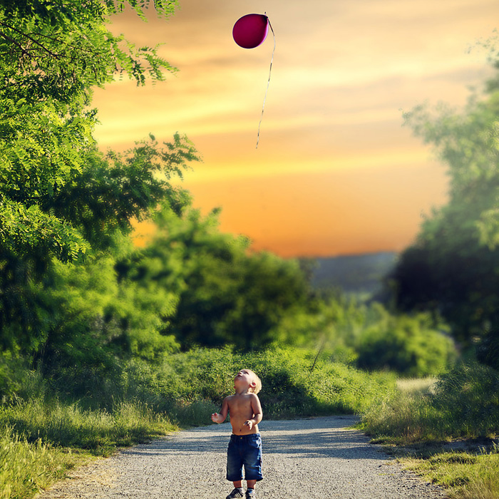 ritratti bambini all'aperto