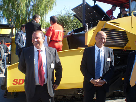 Luís Morral junto a Javier Lauder, Dynapac Iberia