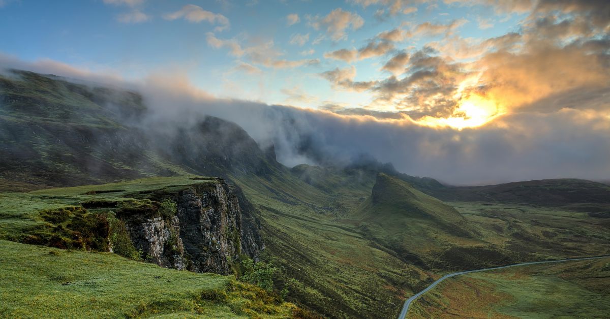 View of natural mountain landscape