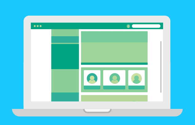 A gif of a web design responding and transforming to a desktop computer, tablet, and mobile device