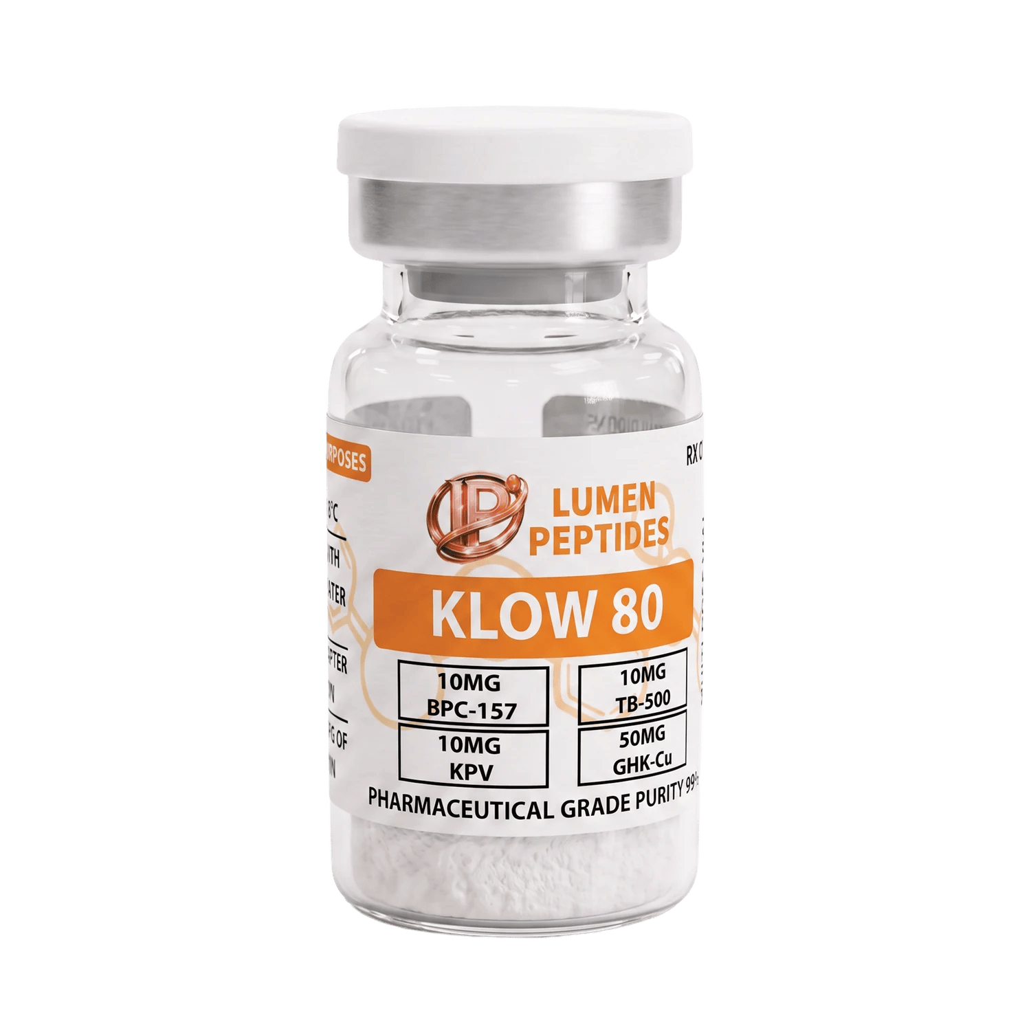 klow-80 Buy KLOW 80 Blend (GHK-Cu, BPC-157, TB-500, KPV) BAC WATER 10ml category_Plastic Containers Flavor:Peach Mango
