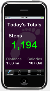 iPhone pedometer Luminant software