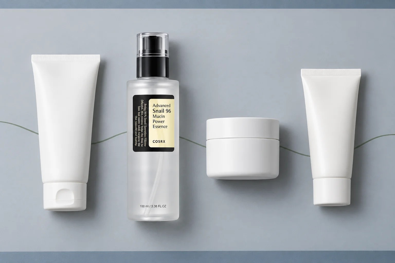 COSRX Snail 96 essence between cleanser and moisturizer in a skincare routine