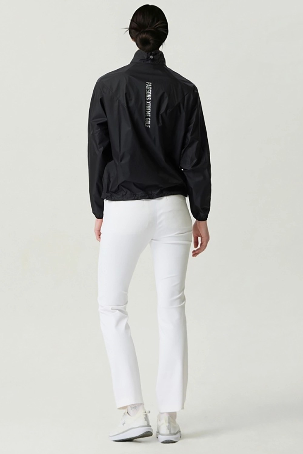 WOMEN HIGH NECK ANORAK JACKET-BLACK