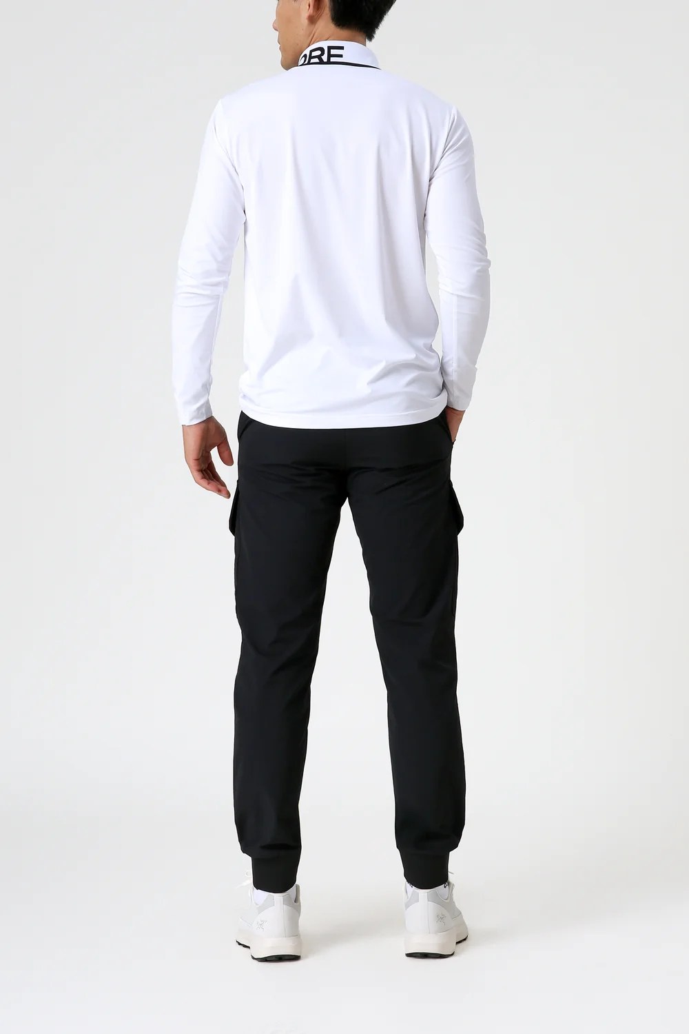 LOGO-COLLARED TECH POLO