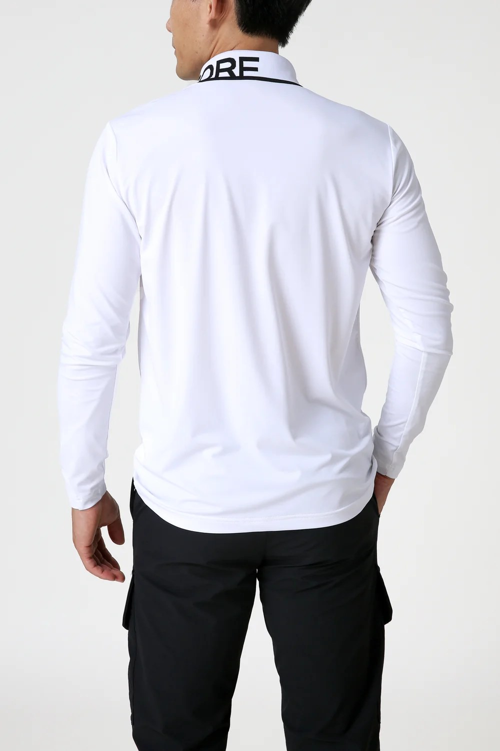 LOGO-COLLARED TECH POLO
