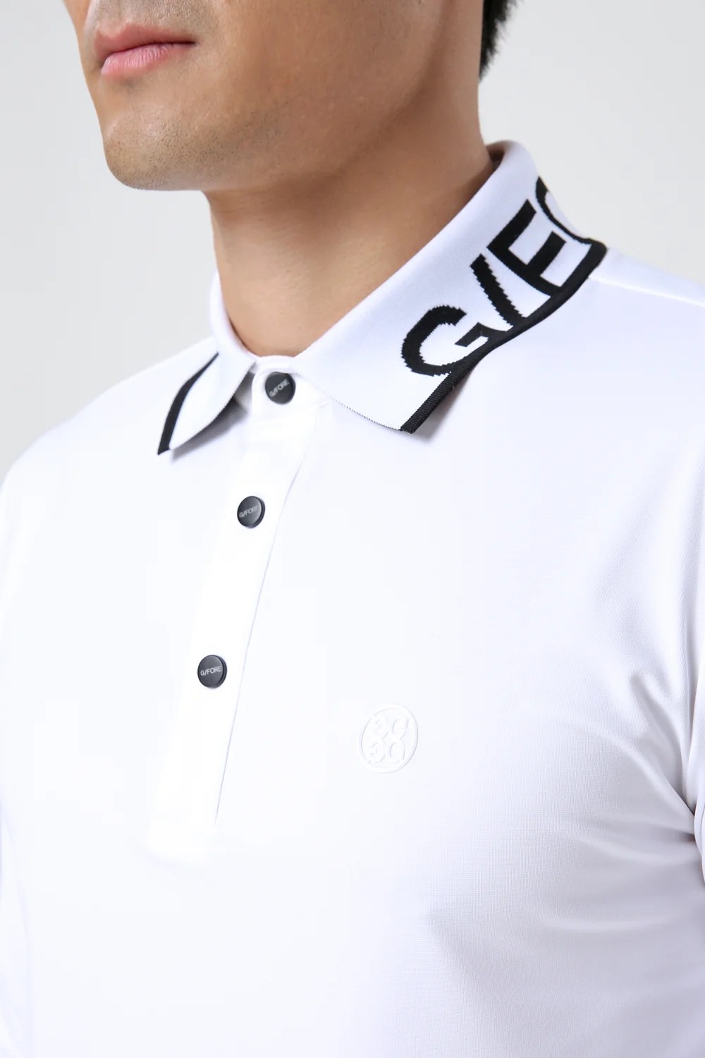 LOGO-COLLARED TECH POLO