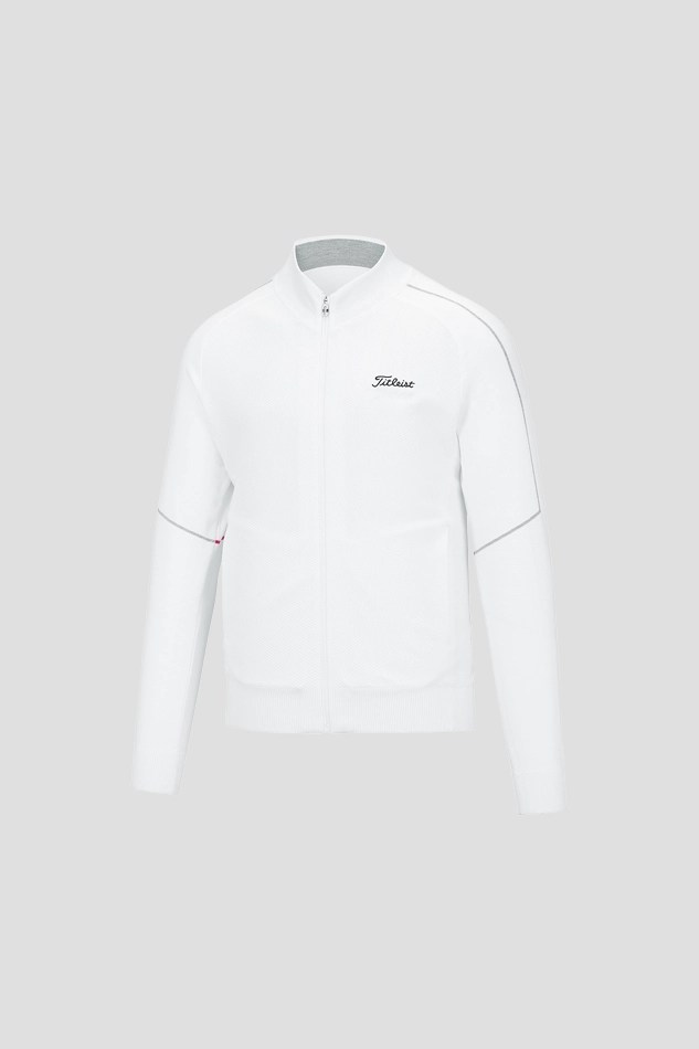 COLOR POINT CARDIGAN-WHITE