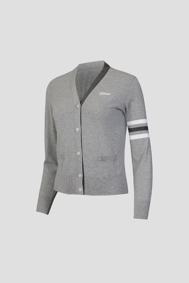 COLORS POINT CARDIGAN-GRAY