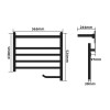 5 bars 2 tiers bath towel storage Electric Heated Towel Rail Rack 90° folding  Wall Mounted Clothes Dry Warme Intelligent Digital Display