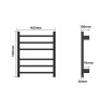 6 bars Electric Heated Towel Rail Rack  Wall Mounted  Intelligent Digital Display Clothes Dry Warme