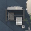 4 bars 2 tiers bath towel storage Electric Heated Towel Rail Rack  Wall Mounted  Intelligent Digital Display Clothes Dry Warmer