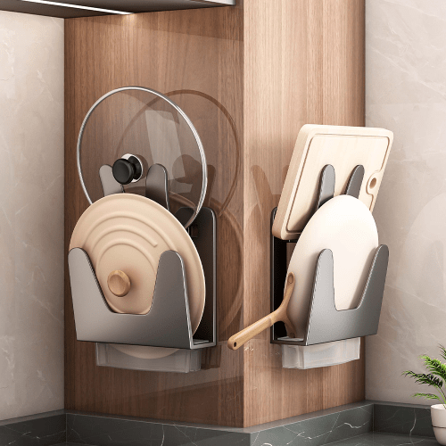 Multi-functional Hanging Knife Holder Punch Wall Mounted Chopsticks Holder for Kitchen Tool