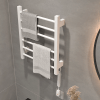 6 bars Electric Heated Towel Rail Rack  Wall Mounted  Intelligent Digital Display Clothes Dry Warme